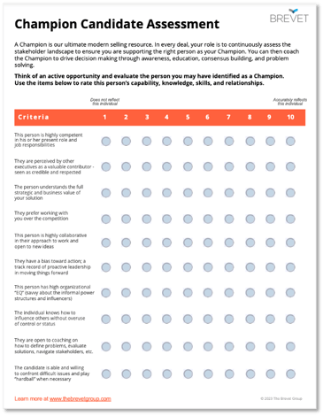 Brevet Champion Candidate Assessment-1